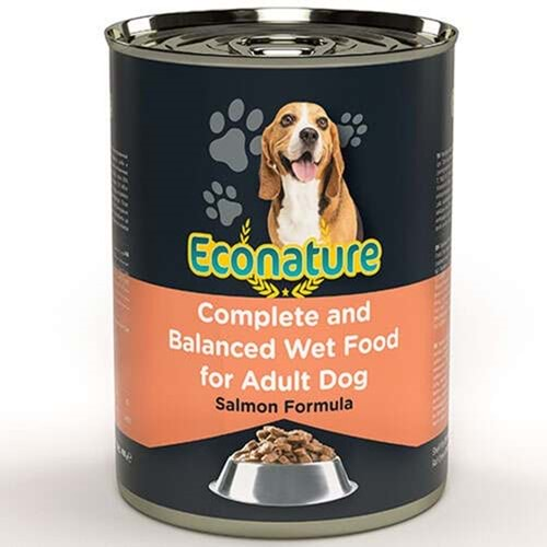 Econature Adult Salmon Soslu Parça Etli Somonlu Yetişkin Köpek Konservesi 400 Gr