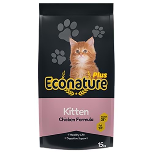 Econature Plus Kitten Food Chicken Formula Tavuklu Yavru Kedi Maması 15 Kg