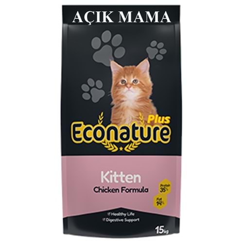 Econature Plus Kitten Food Chicken Formula Tavuklu Yavru Açık Kedi Maması 1 Kg
