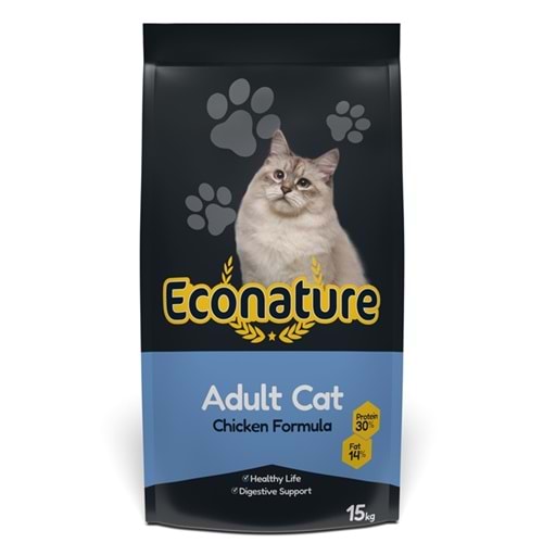 Econature Plus Adult Cat Chicken Formula Tavuklu Yetişkin Kedi Maması (15 Kg)