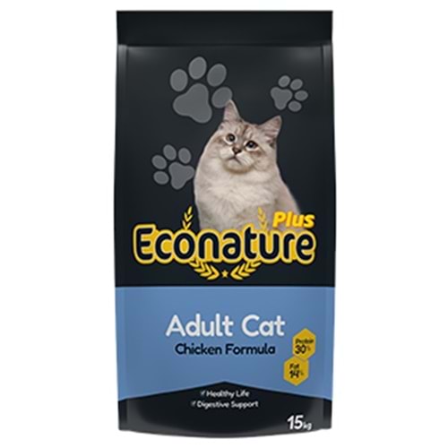 Econature Plus Adult Cat Chicken Formula Tavuklu Yetişkin Kedi Maması 15 Kg
