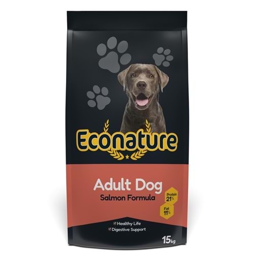 Econature Plus Adult Dog Salmon Formula Somonlu Yetişkin Köpek Maması (15 Kg)