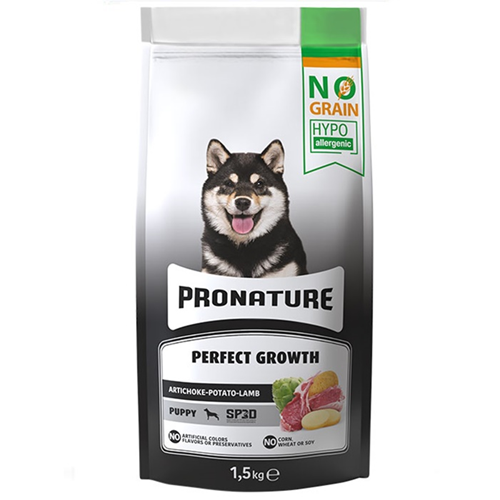 Pronature Perfect Growth Puppy Dog Artichoke-Potato-Lamb Enginarlı, Patatesli ve Kuzu Etli Tahılsız Yavru Köpek Maması 3 Kg