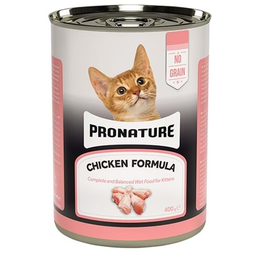 Pronature Kitten Chicken Formula Tavuk Etli Püre Yavru Kedi Konservesi 400 Gr