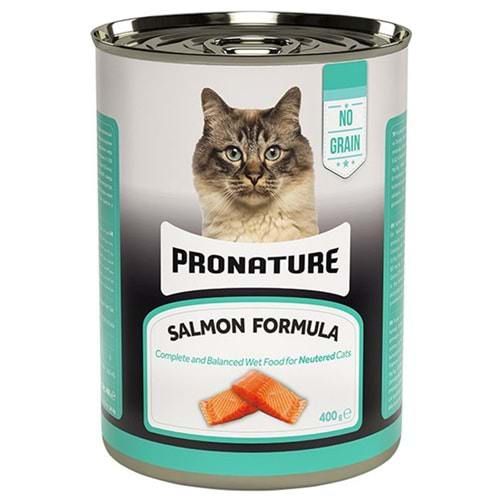 Pronature Sterilised Salmon Formula Somonlu Kısırlaştırılmış Püre Yetişkin Kedi Konservesi 400 Gr