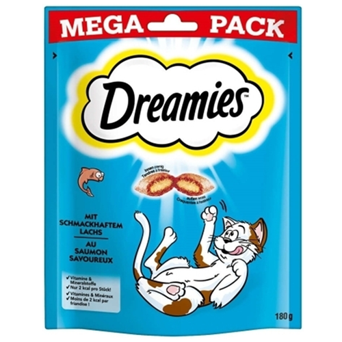 Dreamies With Catisfactions Salmon Mega Pack Somonlu Kedi Ödül Maması 180 Gr