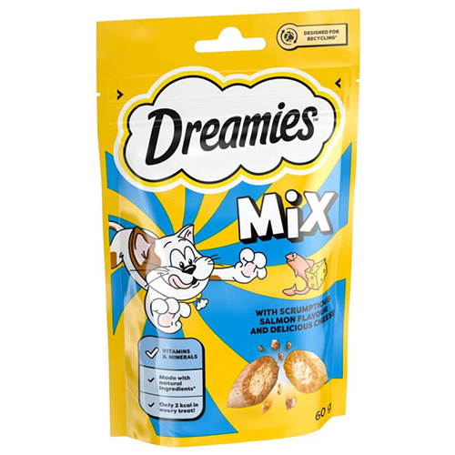 Dreamies Mix Salmon Cheese Somonlu ve Peynirli Kedi Ödül Maması 60 Gr