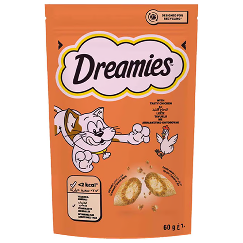 Dreamies With Tasty Chicken Leziz Tavuklu Kedi Ödül Maması 60 Gr