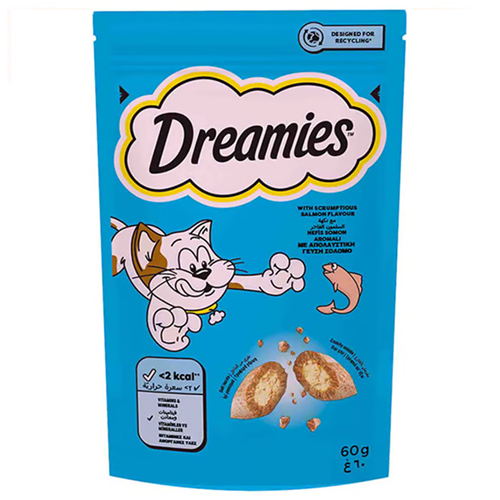 Dreamies With Scrumptious Salmon Flavour Somonlu Kedi Ödül Maması 60 Gr