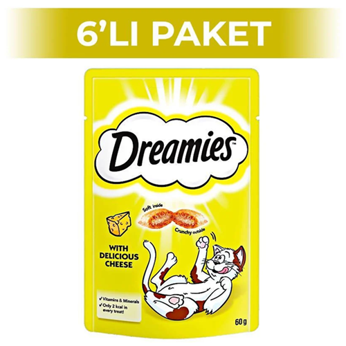 Dreamies With Delicious Cheese Enfes Peynirli Kedi Ödül Maması 6x60 Gr