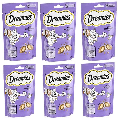 Dreamies With Delectable Duck İştah Kabartan Ördekli Kedi Ödül Maması 6x60 Gr