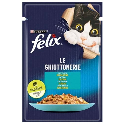 Felix Pouch Le Ghiottonerie Ton Balıklı Yaş Kedi Maması (85 Gr)