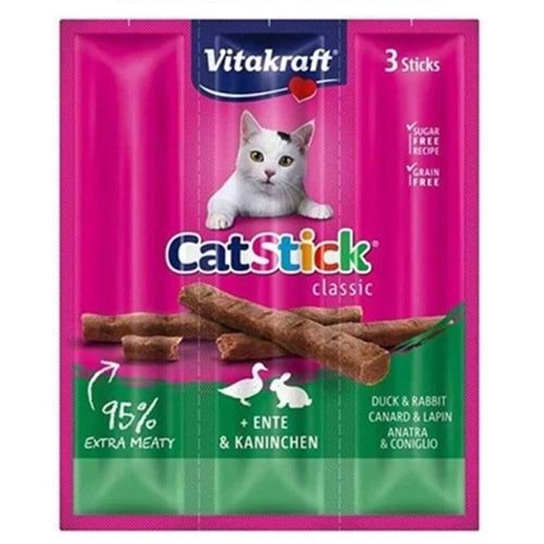 Vitakraft Cat Sticks Tavşanlı Ördekli Kedi Ödül Çubuğu (3x54 Gr)