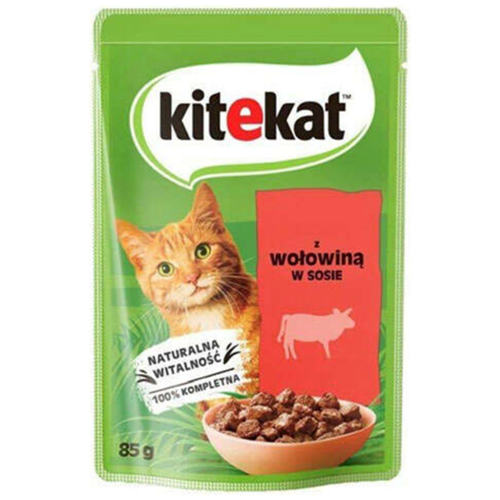 Kitekat Pouch Adult Beef In Sos Sığırlı Gravy Soslu Yetişkin Kedi Yaş Maması 85 Gr