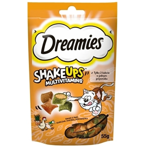 Dreamies ShakeUps With Multivitamins Rockin Roost Tavuk, Kedi Nanesi ve Ördekli Kedi Ödül Maması 55 Gr
