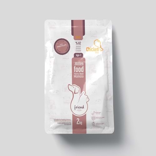 Friend Gold Kitten Chicken Tavuk Etli Yavru Kedi Maması 2 Kg