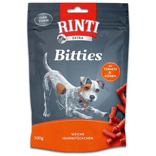Rinti Extra Bitties Tavuk Etli Domatesli Köpek Ödülü (100 Gr)