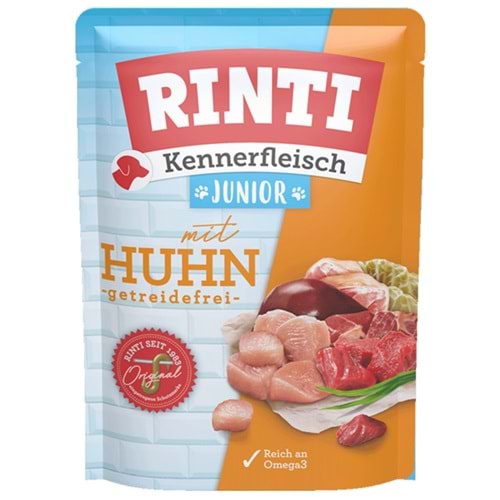 Rinti Pouch Junior Tavuk Etli Yavru Köpek Yaş Maması 400 Gr