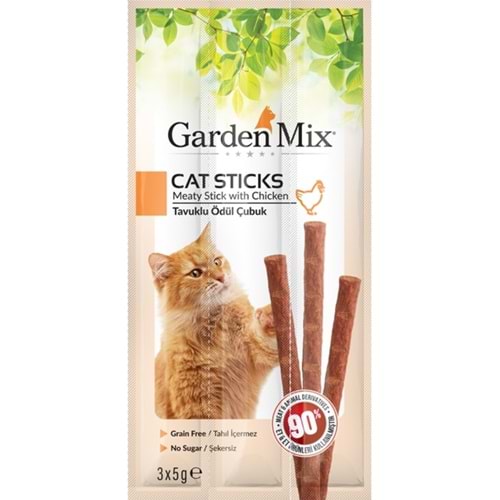 Gardenmix Cat Sticks Tavuklu Kedi Ödülü (3x5 Gr)
