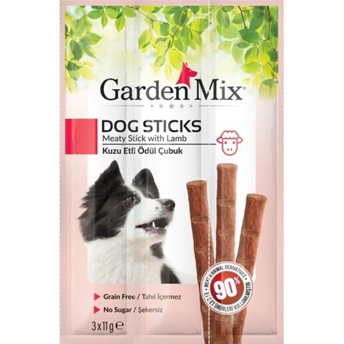 Gardenmix Dog Sticks Kuzu Etli Köpek Ödülü (3x11 Gr)