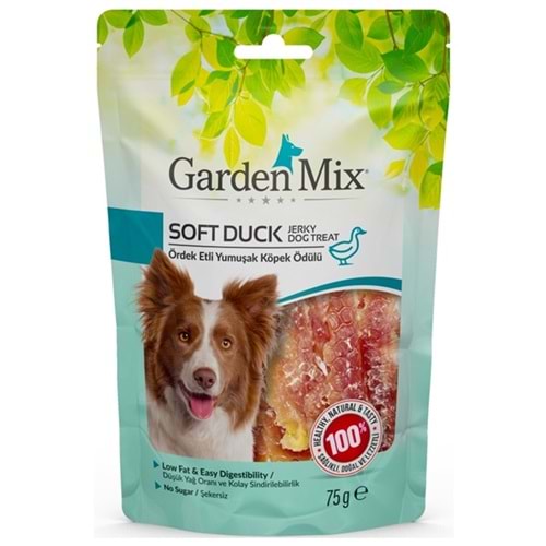 Gardenmix Soft Duck Jerky Dog Treat Ördek Etli Yumuşak Köpek Ödülü 75 Gr