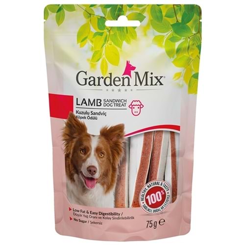 Gardenmix Lamb Sandwich Dog Treat Kuzulu Sandviç Köpek Ödülü 75 Gr