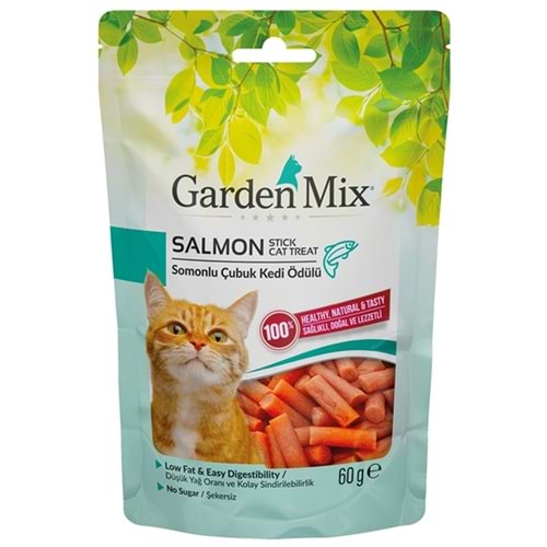Gardenmix Salmon Mini Stick Cat Treat Somonlu Mini Çubuk Kedi Ödülü 60 Gr