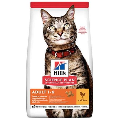 Hills Adult 1-6 With Chicken Tavuk Etli Yetişkin Kedi Maması 3 Kg