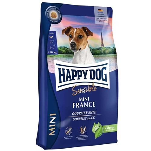 Happy Dog Mini Sensible France Gourmet Duck Ördekli Tahılsız Küçük Irk Yetişkin Köpek Maması (4 Kg)