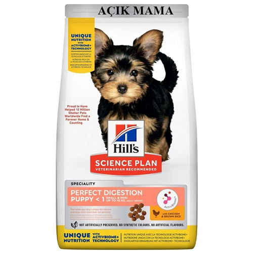 Hills Puppy Perfect Digestion S-M Tavuklu ve Pirinçli Yavru Açık Köpek Maması 500 Gr