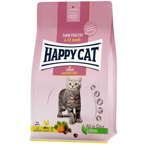 Happy Cat Junior Land Geflügel Tavuk Etli Yavru Kedi Maması (10 Kg)