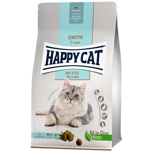Happy Cat Sensitive Haut & Fell Skin & Coat Tavuk Etli Hassas Ciltli Yetişkin Kedi Maması (4 Kg)