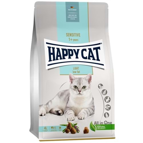 Happy Cat Sensitive Light Seçici ve Kilo Kontrollü Kümes Hayvanlı Yetişkin Kedi Maması (4 Kg)