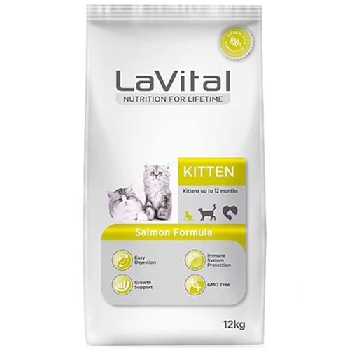 LaVital Kitten Salmon Formula Somonlu Yavru Kedi Maması (12 Kg)