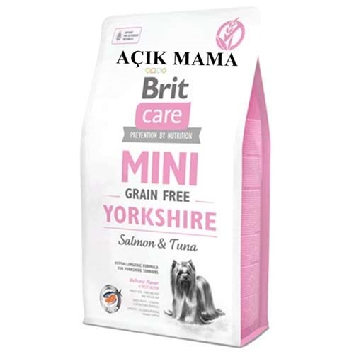 Brit Care Mini Yorkshire Somon ve Ton Balıklı Tahılsız Mini Irk Yetişkin Açık Köpek Maması 1 Kg