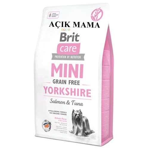 Brit Care Mini Yorkshire Somon ve Ton Balıklı Tahılsız Mini Irk Yetişkin Açık Köpek Maması 500 Gr