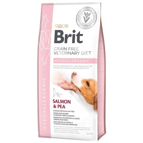 Brit Veterinary Diets Hypoalergenic Salmon & Pea Somon Balıklı ve Bezelyeli Tahılsız Hipoalerjenik Veteriner Diyet Köpek Maması (12 Kg)