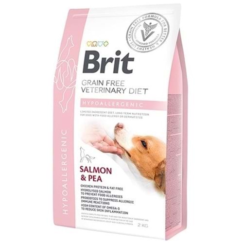 Brit Veterinary Diets Hypoalergenic Salmon & Pea Somon Balıklı ve Bezelyeli Tahılsız Hipoalerjenik Veteriner Diyet Köpek Maması (2 Kg)