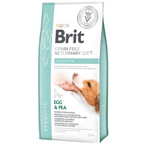 Brit Veterinary Diets Dog Struvite Egg & Pea Yumurtalı ve Bezelyeli Strüvit Tahılsız Veteriner Diyet Köpek Maması (12 Kg)