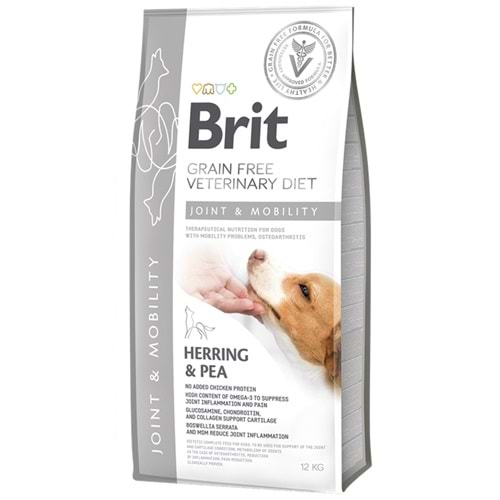 Brit Veterinary Diets Dog Mobility Herring & Pea Ringa Balıklı Bezelyeli Eklem ve Mobilite Tahılsız Veteriner Diyet Köpek Maması (12 Kg)