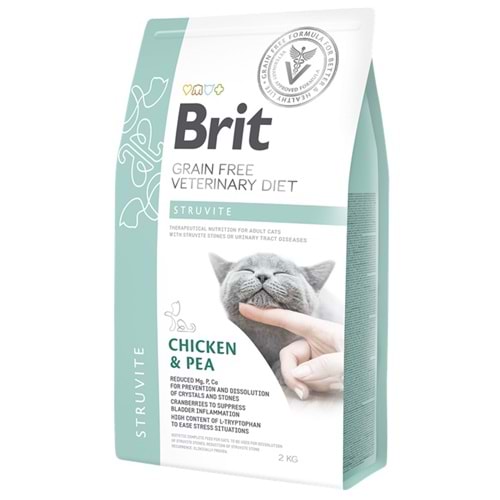 Brit Veterinary Diets Struvite Chicken & Pea Tavuk Etli ve Bezelyeli Strüvit Tahılsız Veteriner Diyet Kedi Maması (2 Kg)