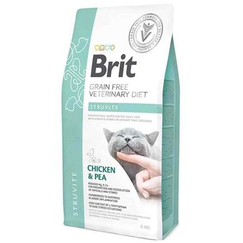 Brit Veterinary Diets Struvite Chicken & Pea Tavuk Etli ve Bezelyeli Strüvit Tahılsız Veteriner Diyet Kedi Maması (5 Kg)