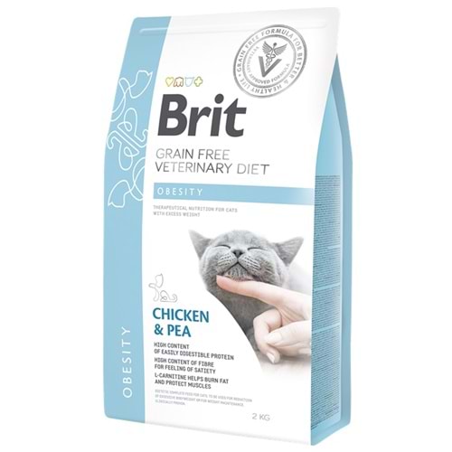 Brit Veterinary Diets Obesity Chicken & Pea Tavuk Etli ve Bezelyeli Obezite Tahılsız Veteriner Diyet Kedi Maması (2 Kg)