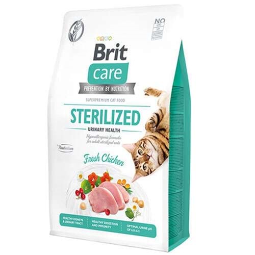 Brit Care Sterilized Urinary Health Fresh Chicken Taze Tavuk Etli Tahılsız Kısırlaştırılmış Kedi Maması 2 Kg