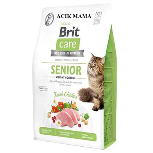Brit Care Senior Weight Control Tavuklu Yaşlı Açık Kedi Maması 500 Gr