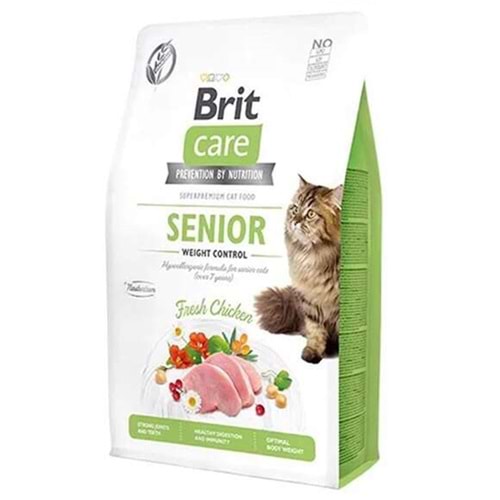 Brit Care Senior Weight Control Tavuk Etli Tahılsız Yaşlı Kedi Maması (2 Kg)