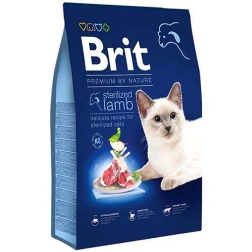 Brit Premium By Nature Adult Sterilized Kuzu Etli Kısırlaştırılmış Yetişkin Kedi Maması (8 Kg)