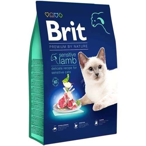 Brit Premium By Nature Adult Sensitive Kuzu Etli Hassas Yetişkin Kedi Maması 8 Kg