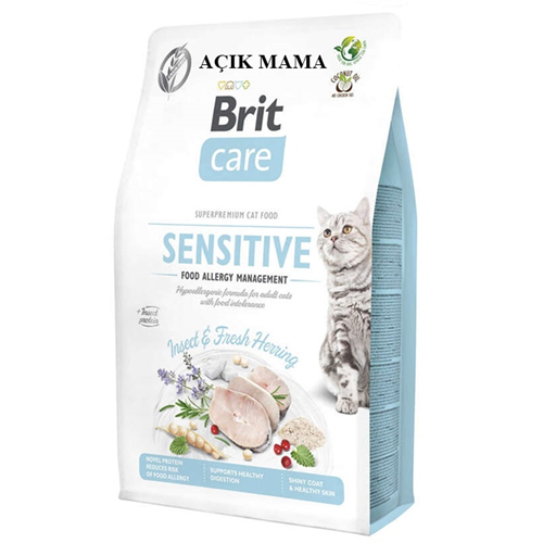 Brit Care Sensitive Larva ve Ringa Balıklı Alerjik Açık Kedi Maması 1 Kg