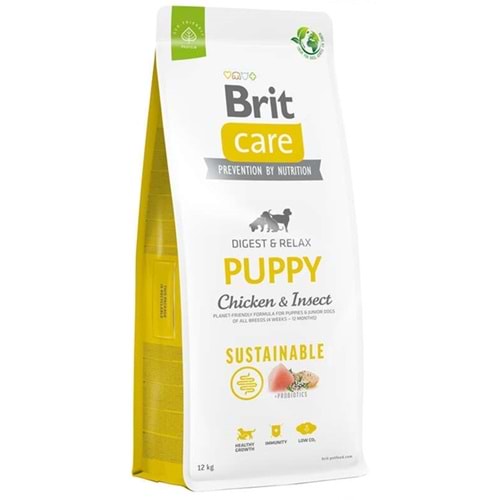 Brit Care Sustainable Puppy Chicken Insect Tavuk ve Larvalı Yavru Köpek Maması (12 Kg)
